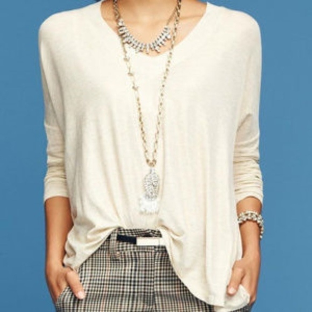 CABI Women’s Style# 655 Oversized type shirt size: Small Oatmeal Color - Picture 1 of 8